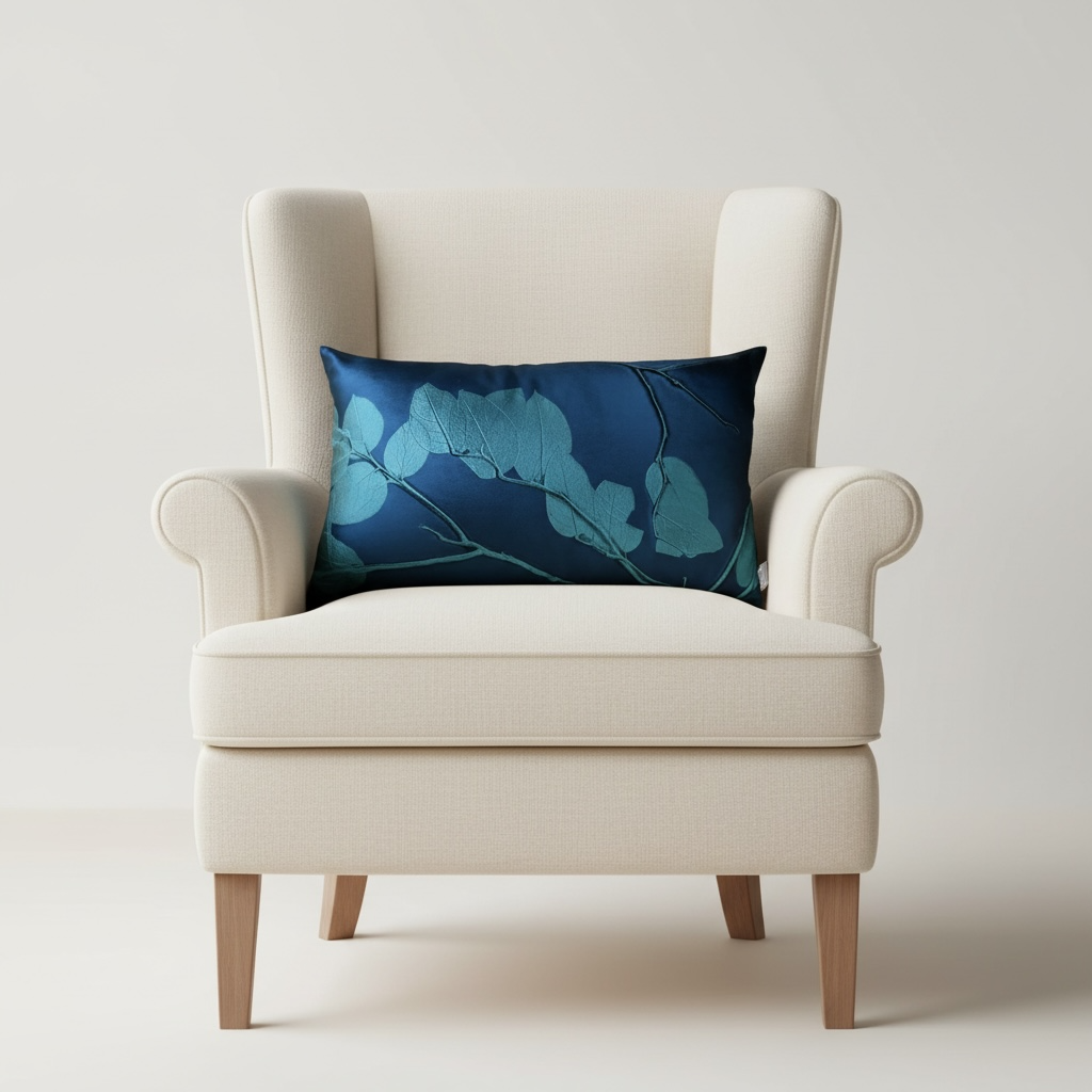 Azure Lemon Leaf Pillow