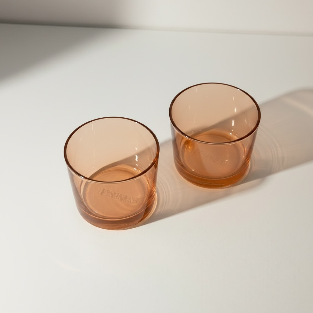 Horizon Handblown Glassware SET - Apricot