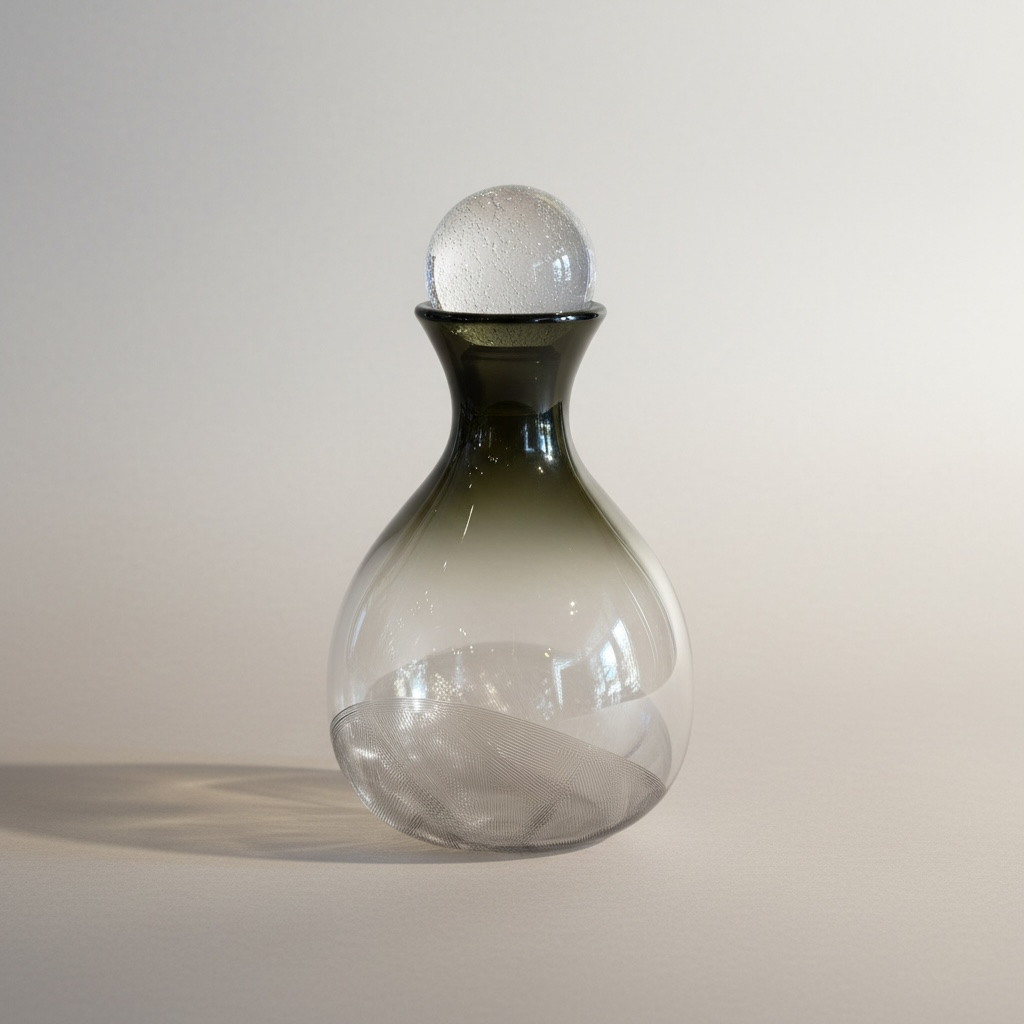 Horizon Decanter - Grey w/ Etched Cut