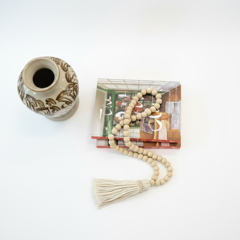 Natural Beaded Tassel