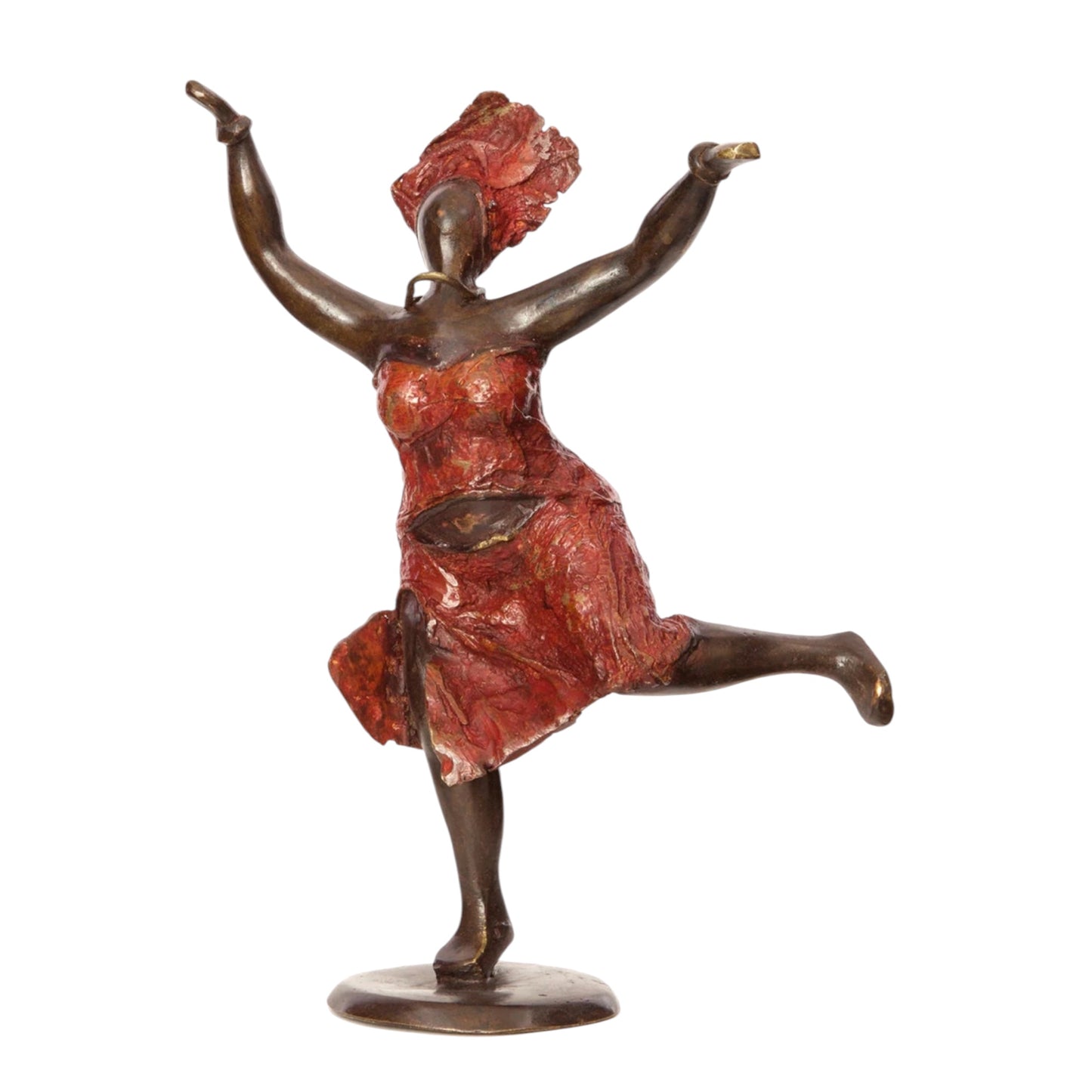 Dancing Joy Burkina Bronze Sculpture