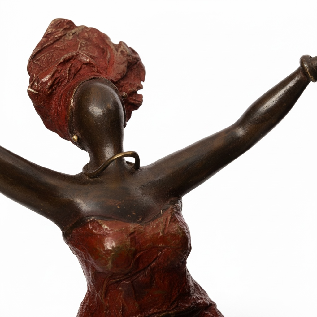 Dancing Joy Burkina Bronze Sculpture