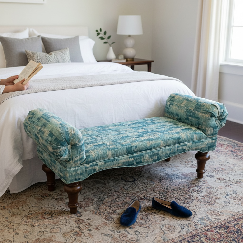 Refurbished Upholstered Bench