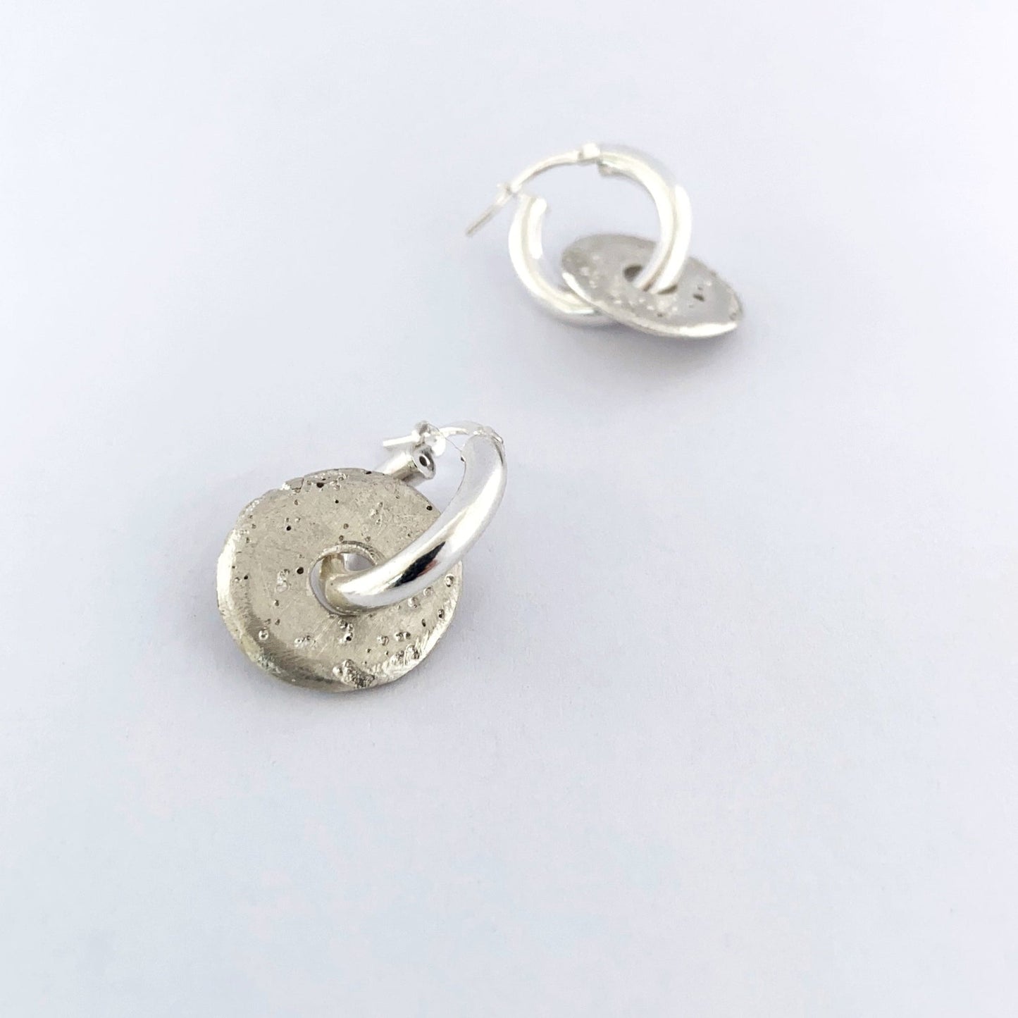 Sandcast Hoop Earring with Donut