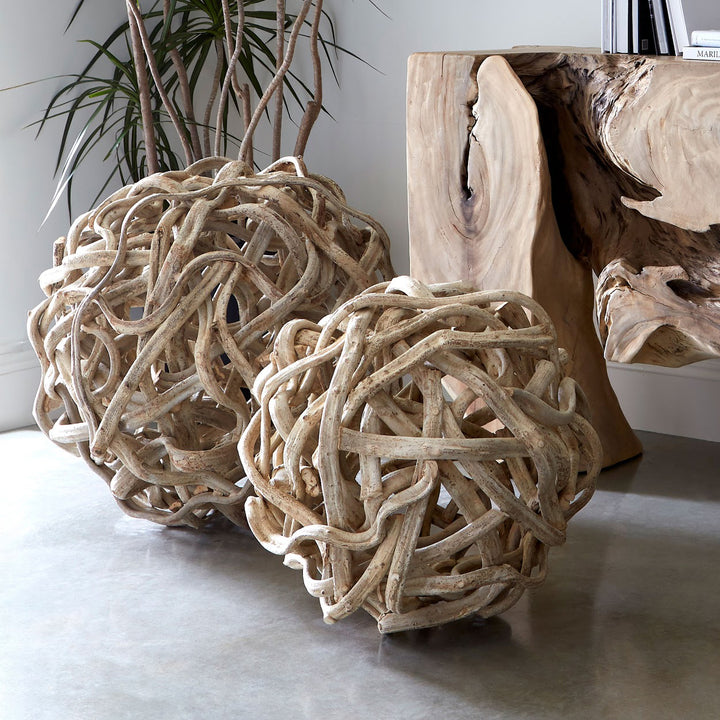 Indonesian Wooden Vine Balls - Natural