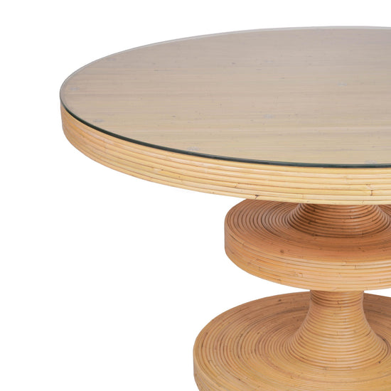 Natural Rattan 51" Round Dining Table