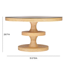 Load image into Gallery viewer, Natural Rattan 51&quot; Round Dining Table
