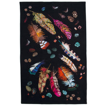 Load image into Gallery viewer, Tea Towel- Feathers in Black
