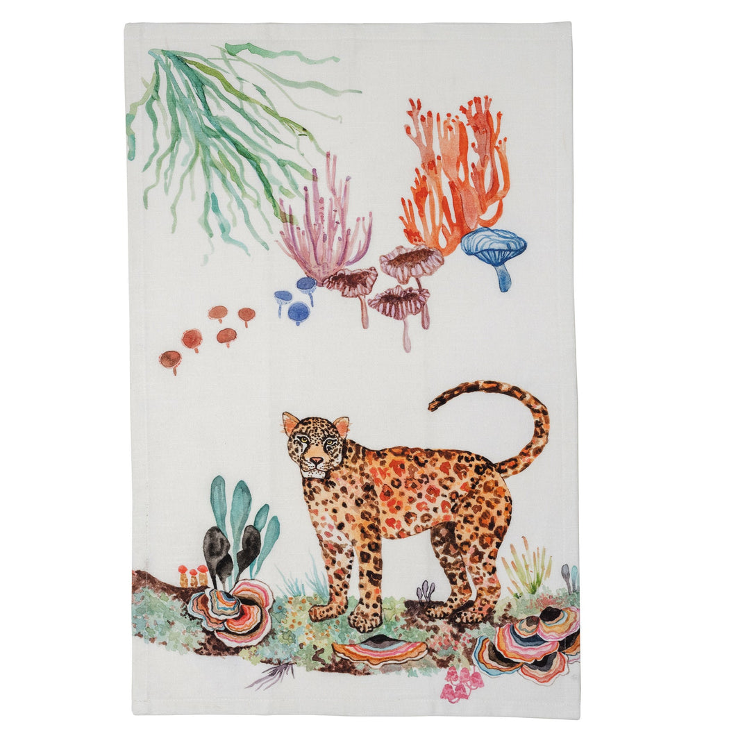 Tea Towel - Woodland Leopard