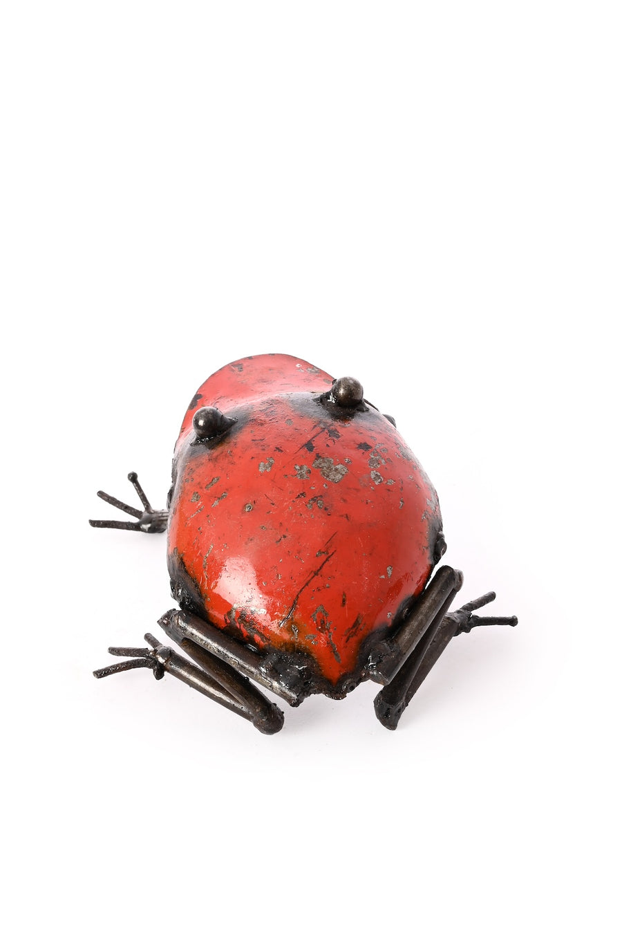 Recycled Metal Frog Sculpture