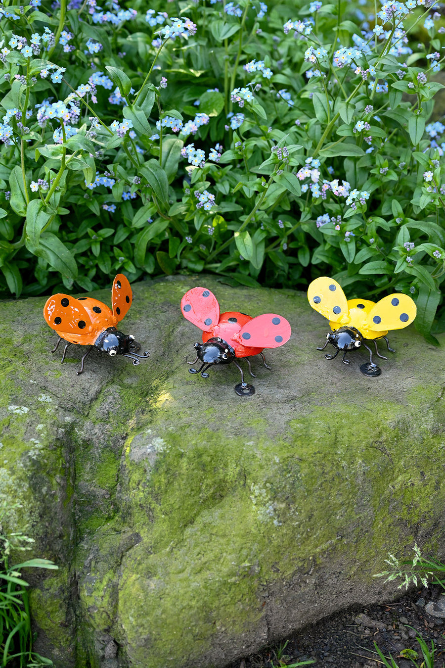 Recycled Metal Ladybug Sculpture