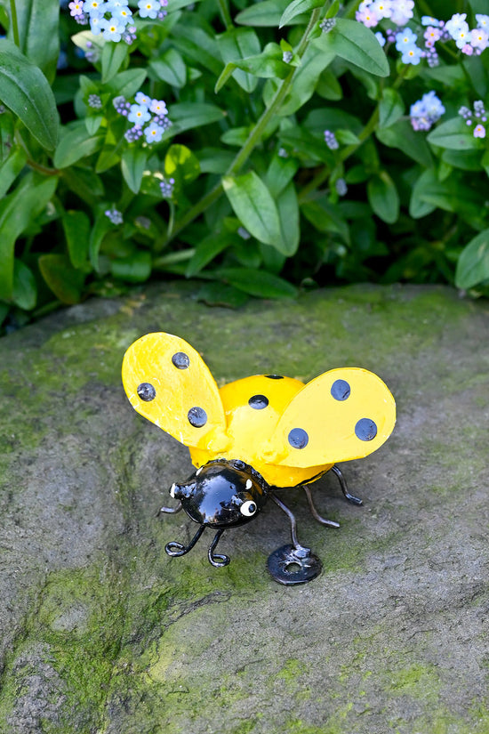 Recycled Metal Ladybug Sculpture