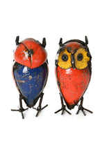Load image into Gallery viewer, Small Recycled Colorful Metal Owl

