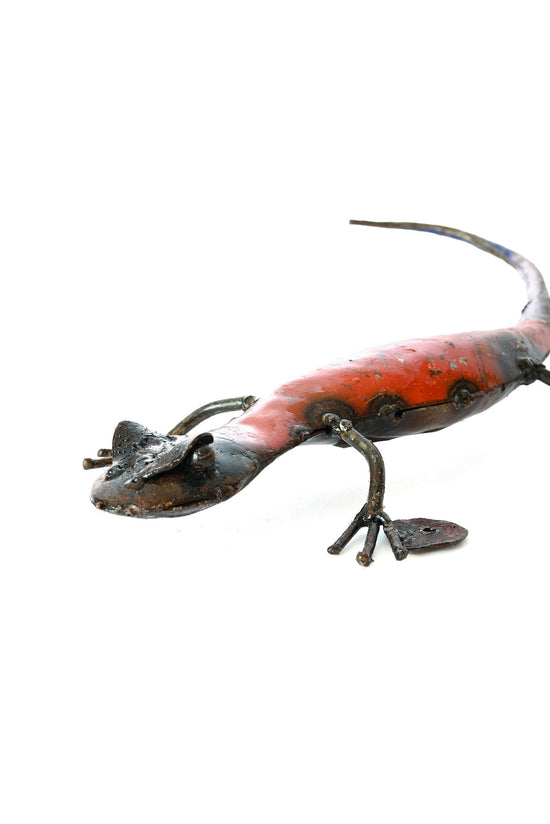 Recycled Metal Salamander Sculpture
