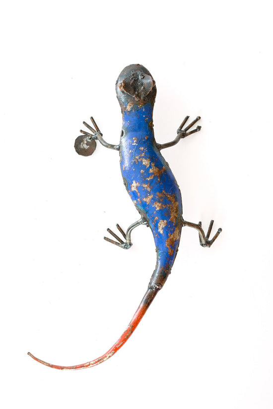 Recycled Metal Salamander Sculpture