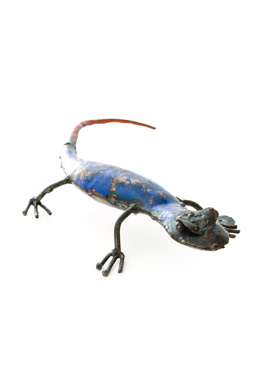 Recycled Metal Salamander Sculpture