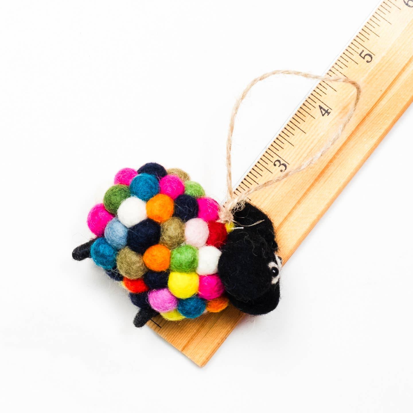 Felt Ornament Rainbow Ball Sheep