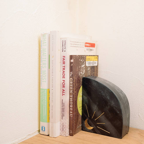 Indukala Sun and Moon Marble Bookends