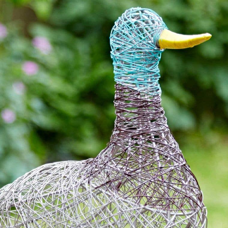 Handmade Wire Garden Ducks