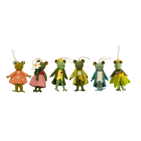 Felt Ornament Assorted Frogs