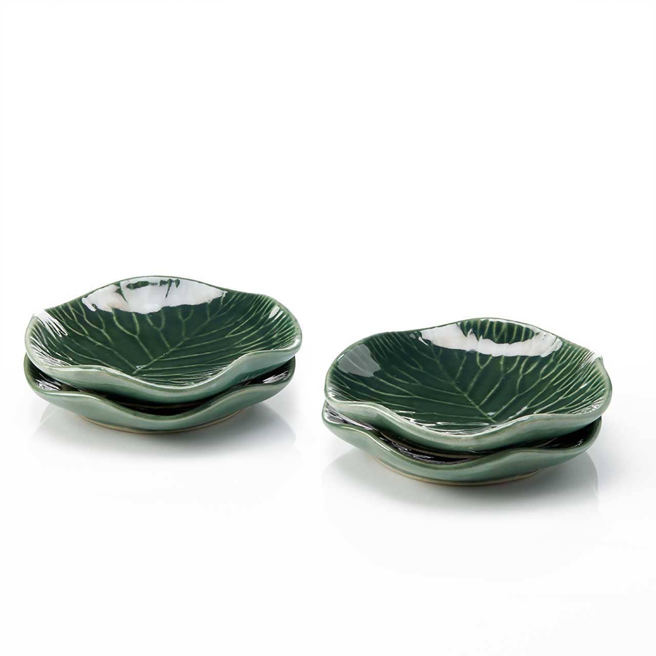 Lotus Leaf Ceramic Appetizer Plates
