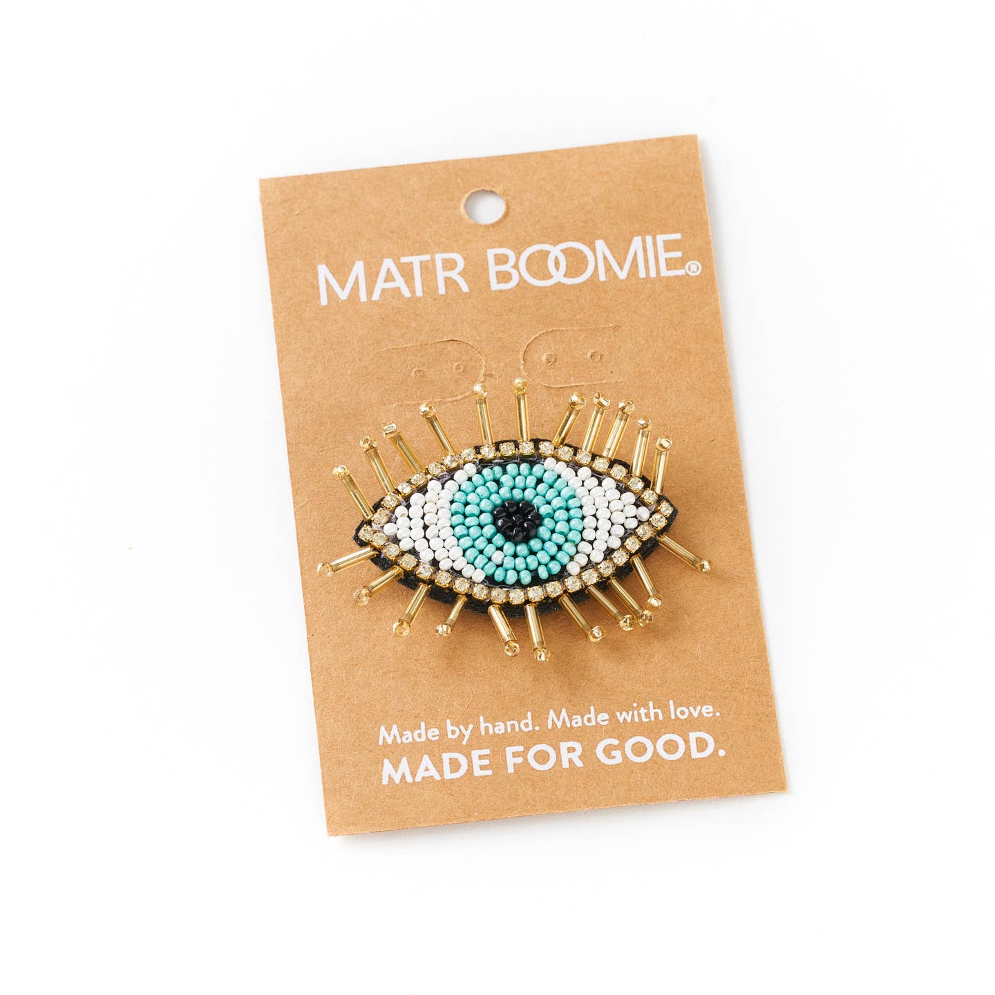 Bala Mani Beaded Evil Eye Brooch Pin