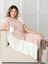 Load image into Gallery viewer, Dreamsoft Organic Cotton Travel Scarf - Desert Pink Colorblock
