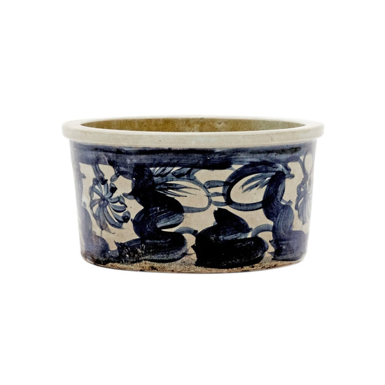 Black Silla Twisted Flower Basin Planter