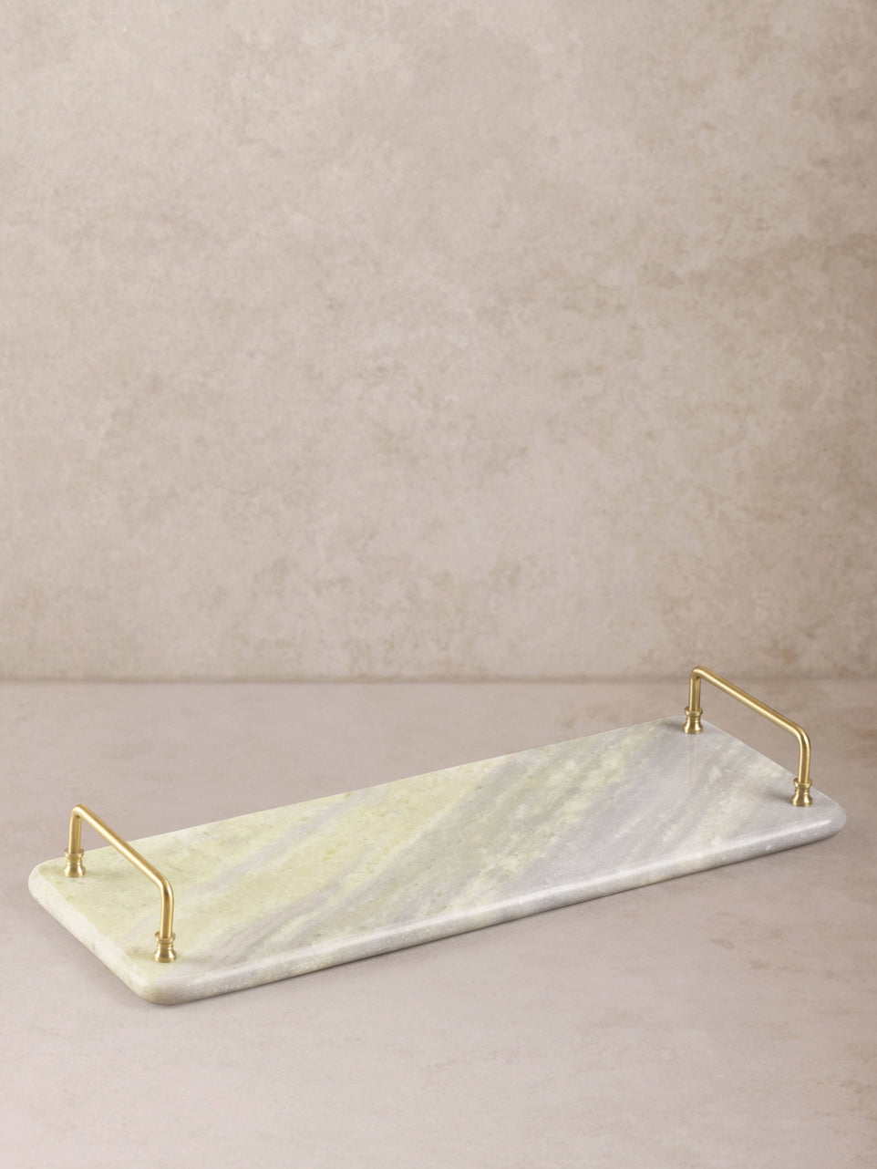 Osaka Onyx Tray with Gold Handles