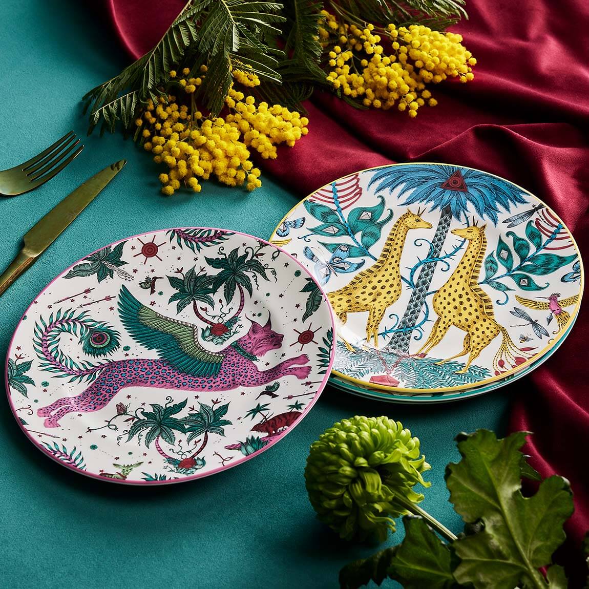 Fine Bone China Lynx Side Plate