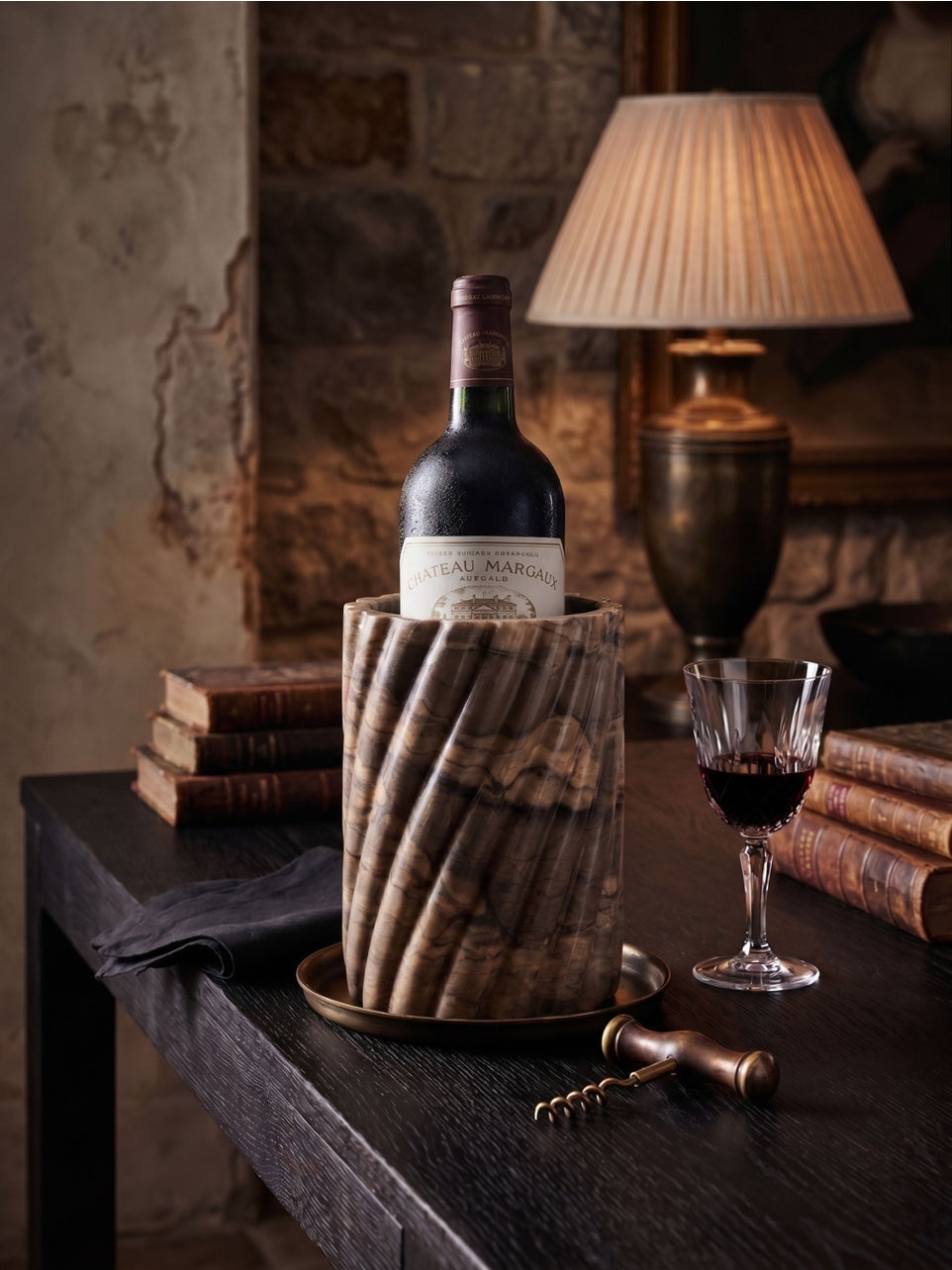Taraz Fluted Onyx Wine Cooler