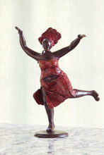 Load image into Gallery viewer, Dancing Joy Burkina Bronze Sculpture
