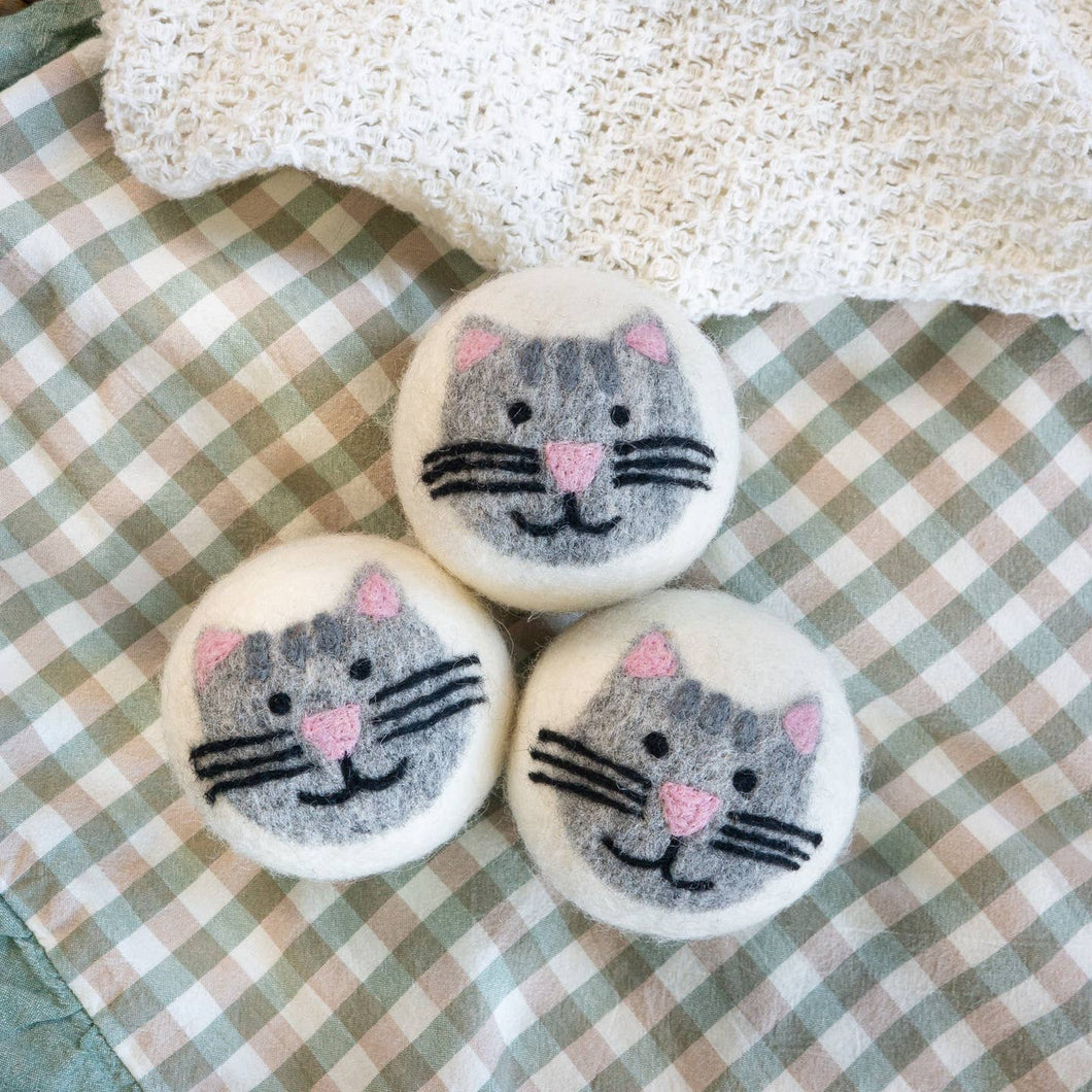Grey Tabby Cats Dryer Balls