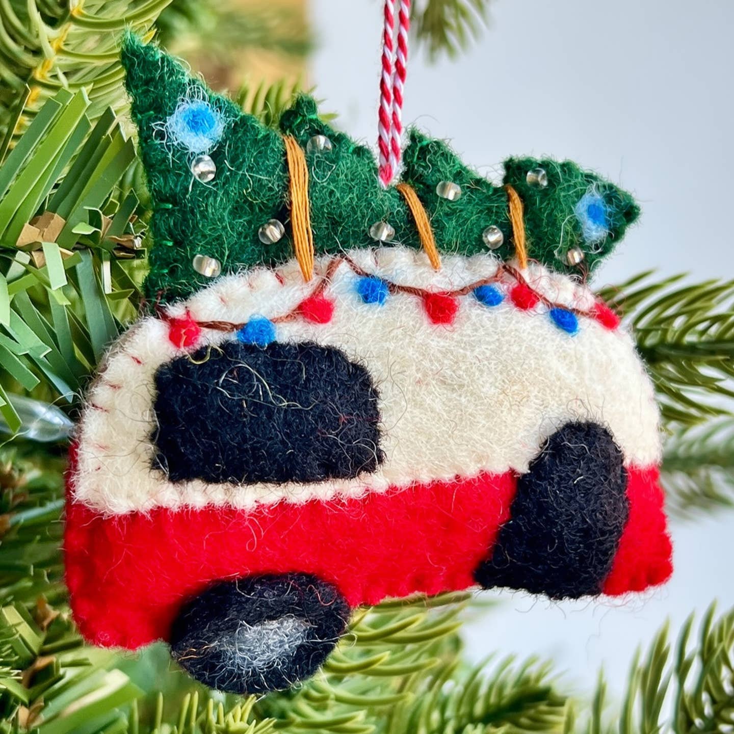 Camper Felt Wool Christmas Ornament