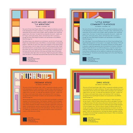 Frank Lloyd Wright Textile Blocks - Set of 4 Puzzles