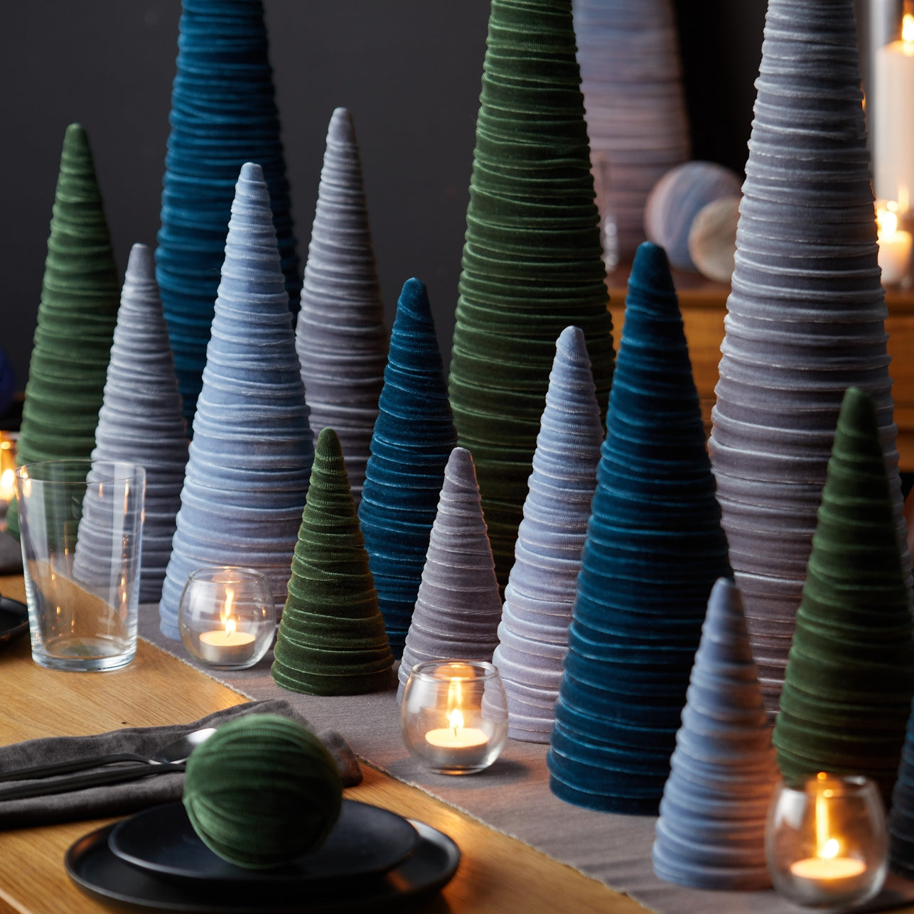 Handmade Velvet Holiday Trees