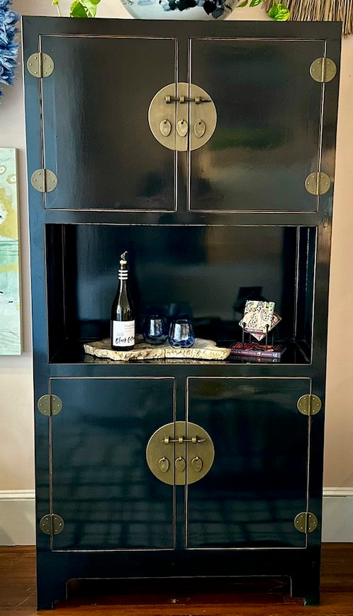 Antique Cabinet with Display Shelf