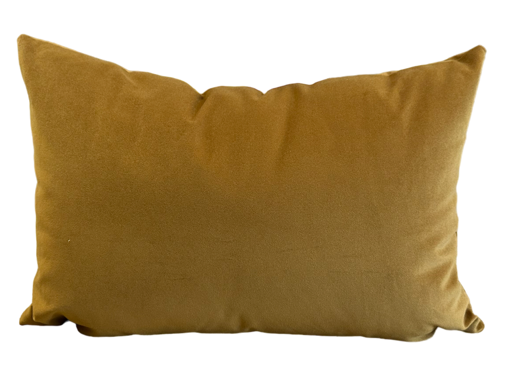 Classic Caramel Velvet Lumbar