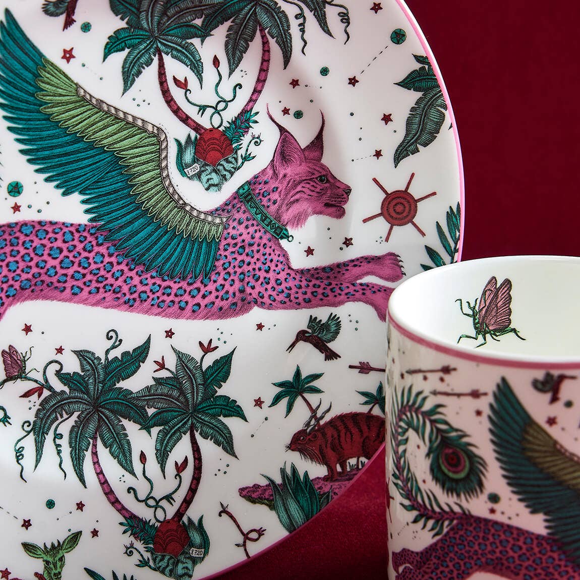 Fine Bone China Lynx Side Plate