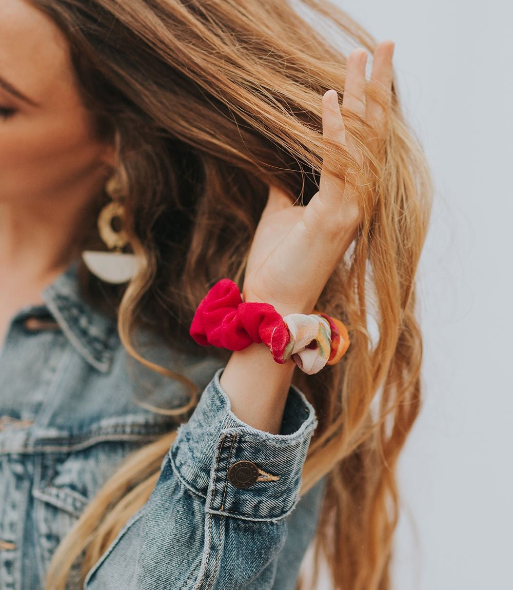 Upcycled Sari Scrunchies