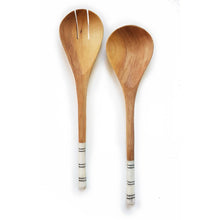 Load image into Gallery viewer, Striped Olive Wood Salad Servers
