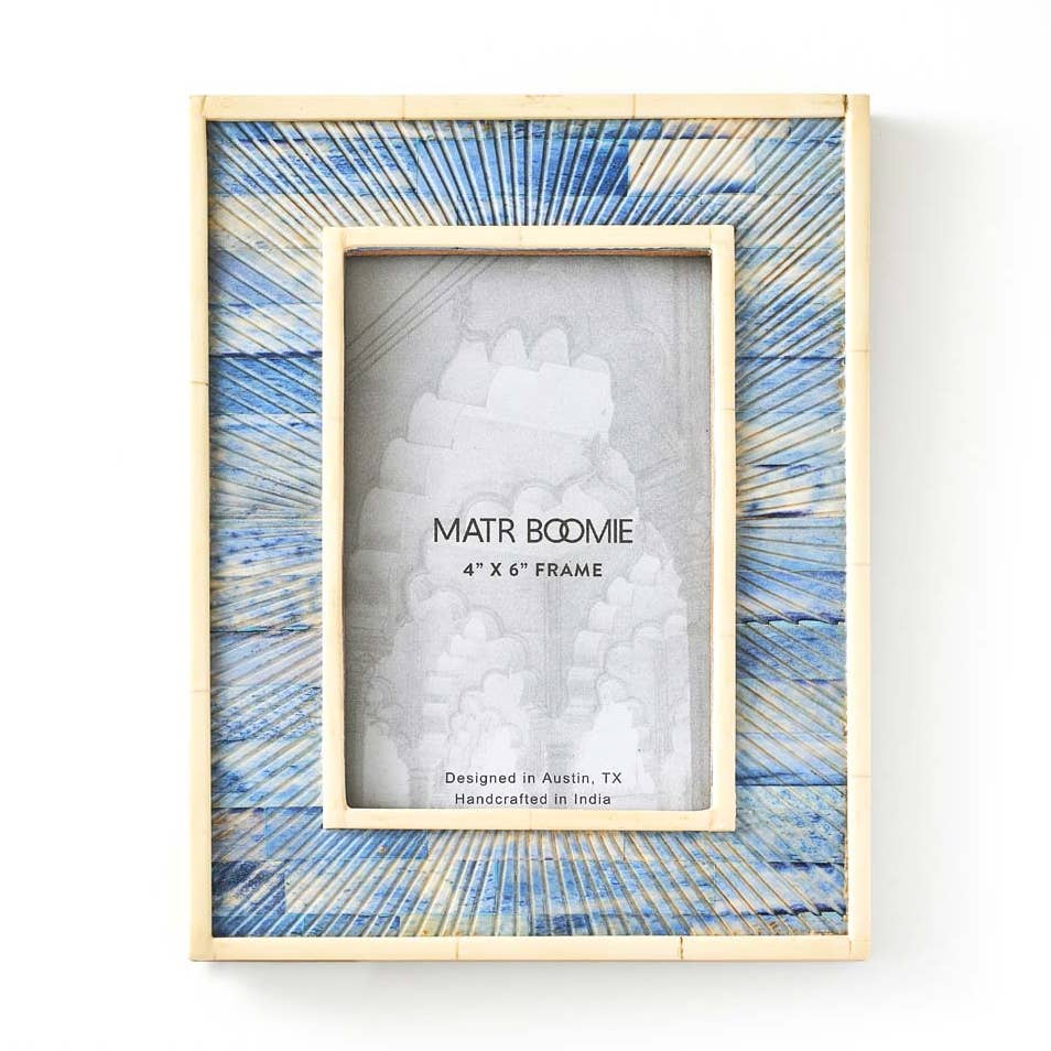 Neela 4x6 Picture Frame - Carved Bone