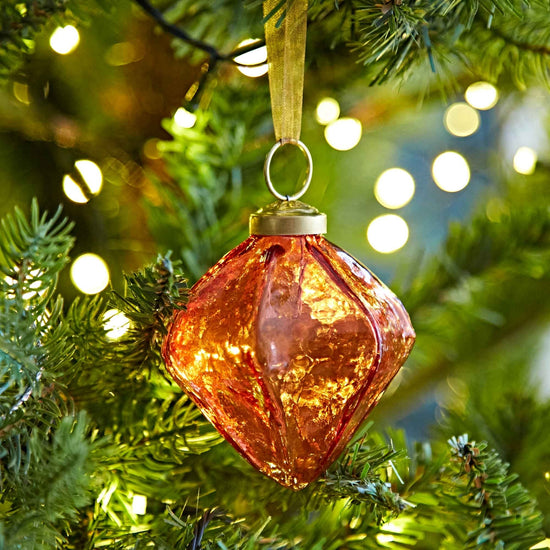 Recycled Glass Colorful Bauble Ornaments