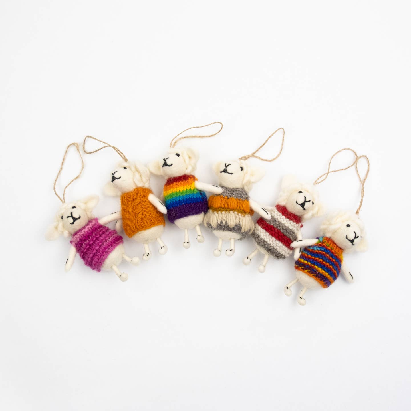 Ornament Sheep with Knit Sweater