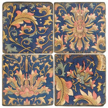 Load image into Gallery viewer, Blue Chinoise - Tumbled Marble Coaster
