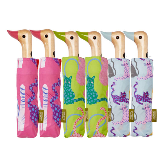 Arty Cats Compact Duck Umbrella