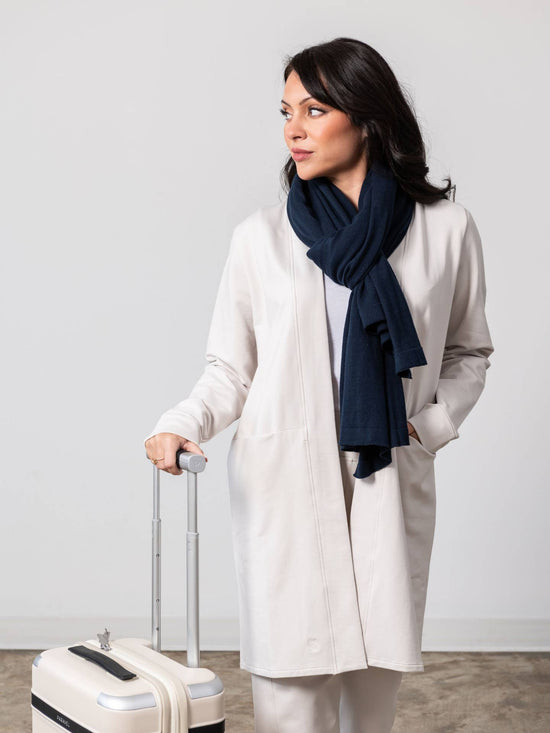 Dreamsoft Organic Cotton Travel Scarf Oxford Blue