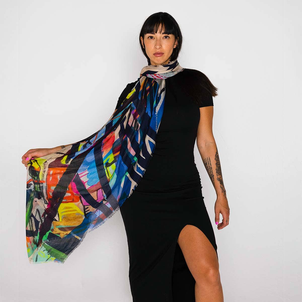 Plume Silk Scarf