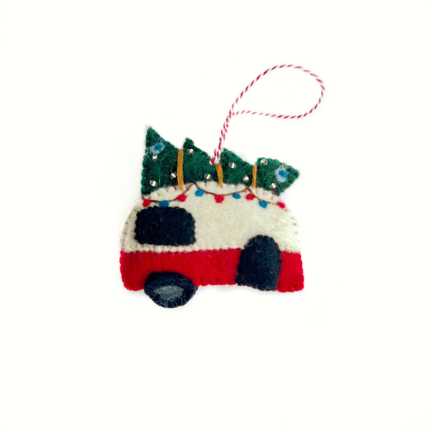 Camper Felt Wool Christmas Ornament