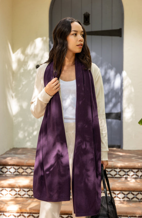 Dreamsoft Organic Cotton Travel Scarf Blackberry